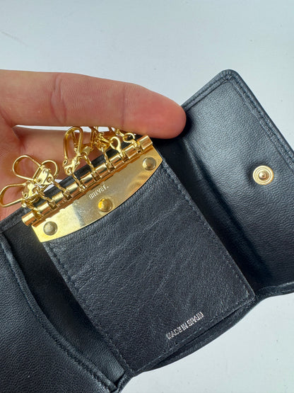 Vintage Dior Leather Key Holder black