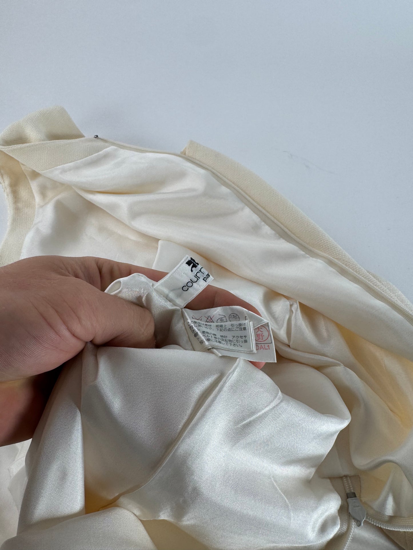 Vintage Courreges Linen Dress Shite 38/M
