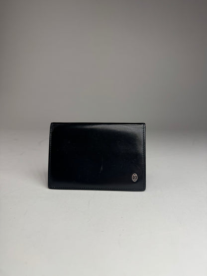 Vintage Cartier Patent Leather Card Holder Black