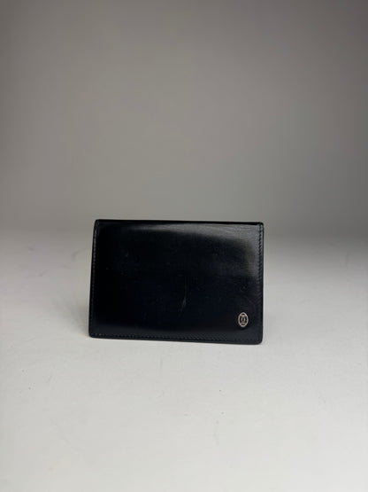 Vintage Cartier Patent Leather Card Holder Black
