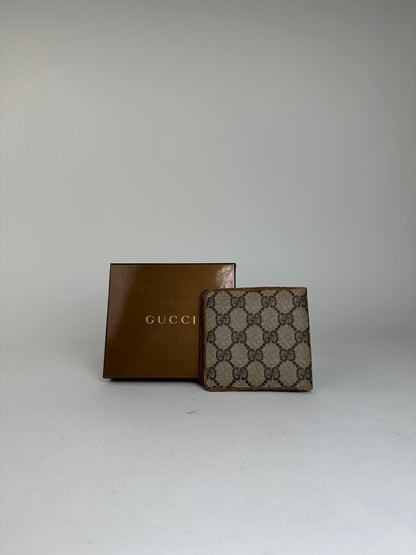 Vintage Gucci GG Canvas Leather Wallet Accessory Brown