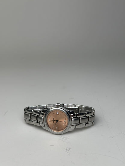 Vintage Fendi Stainless Steel Bracelet Watch Gold Dial