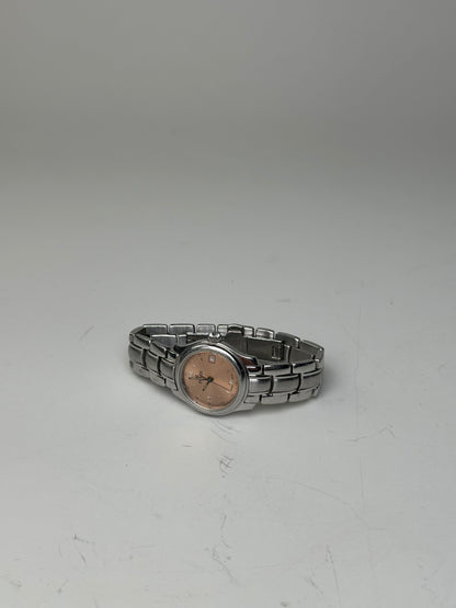 Vintage Fendi Stainless Steel Bracelet Watch Gold Dial