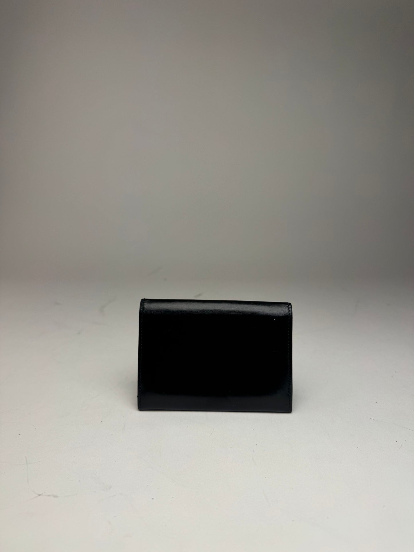 Vintage Cartier Patent Leather Card Holder Black