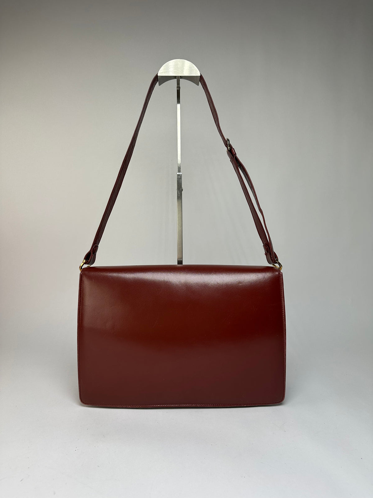 Vintage Cartier Must de Cartier Flap Crossbody Bag c. Late 1980s Burgundy