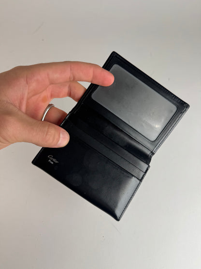 Vintage Cartier Patent Leather Card Holder Black