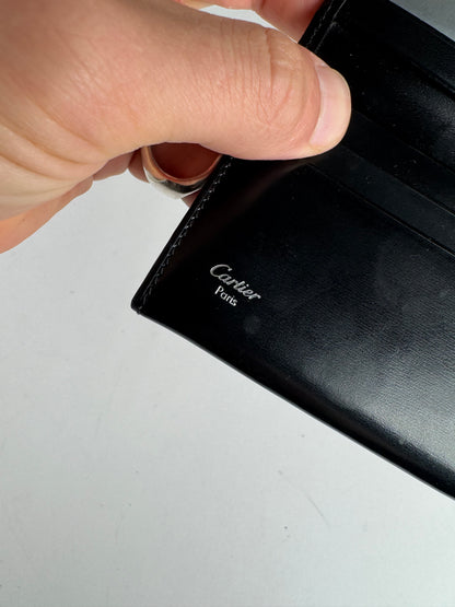 Vintage Cartier Patent Leather Card Holder Black