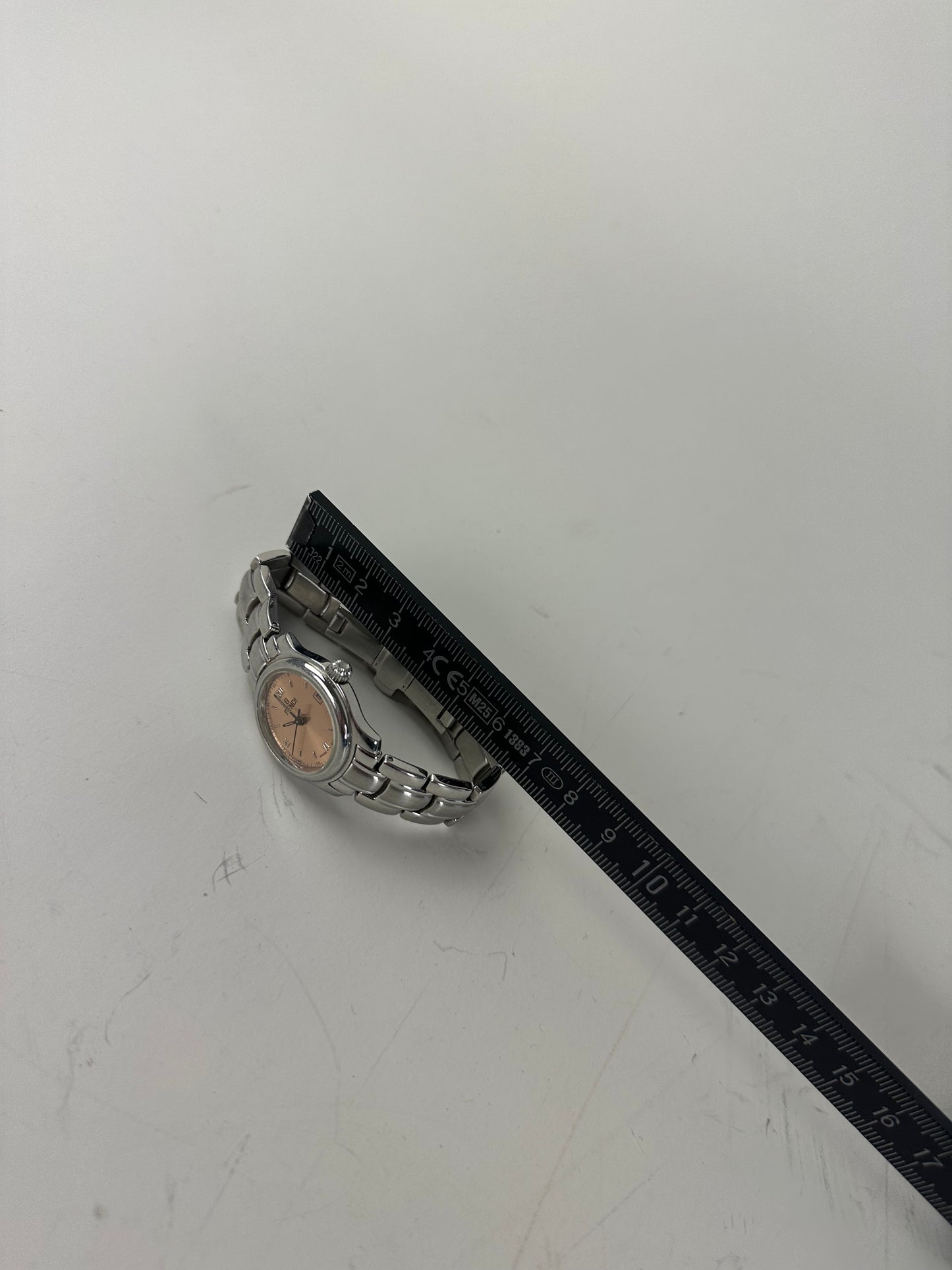 Vintage Fendi Stainless Steel Bracelet Watch Gold Dial