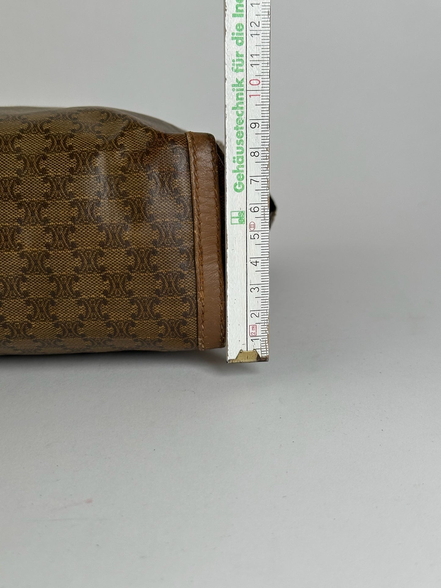 Vintage Celine Triomphe Leather Clutch brown