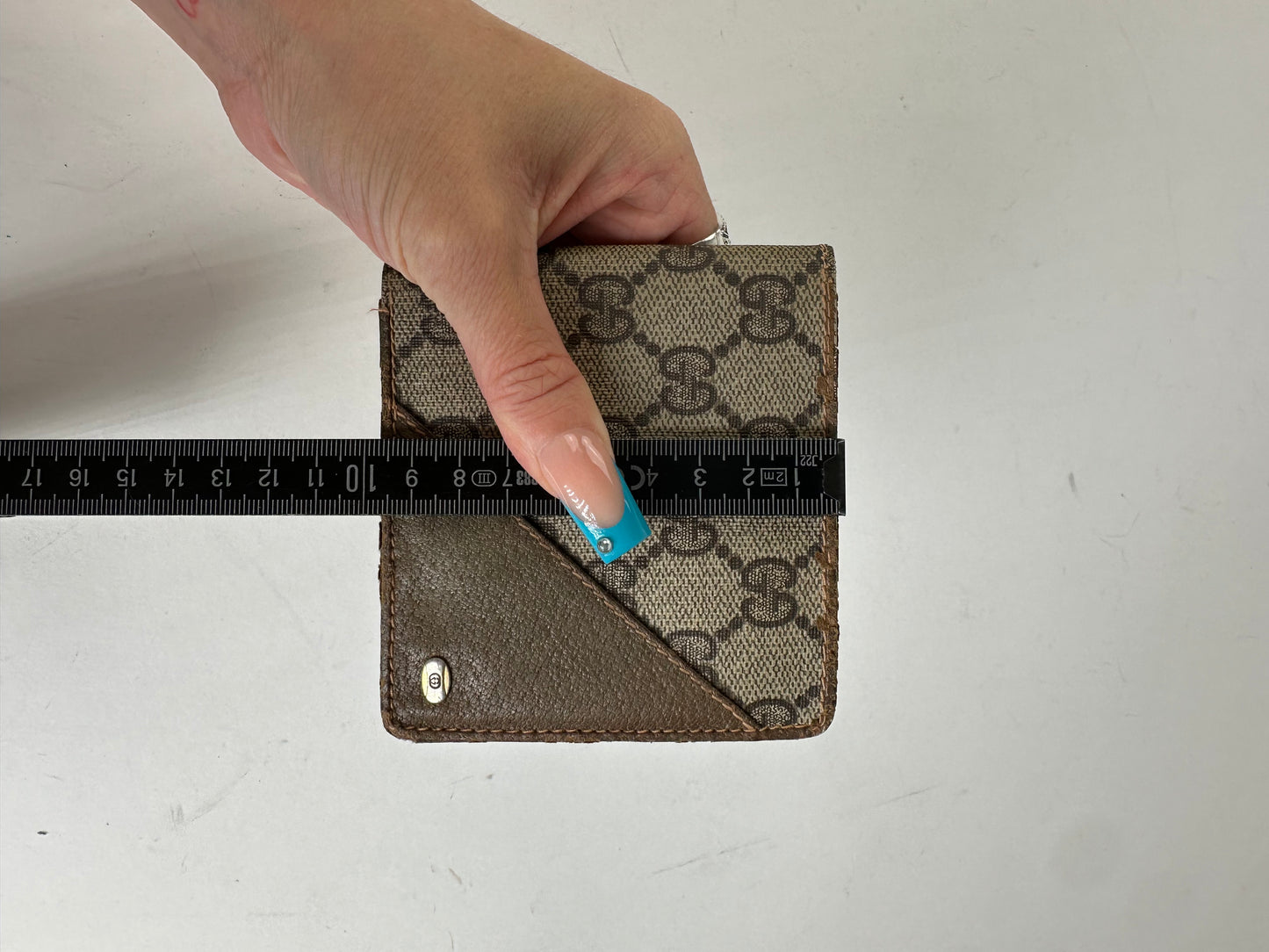 Vintage Gucci GG Canvas Leather Wallet Accessory Brown