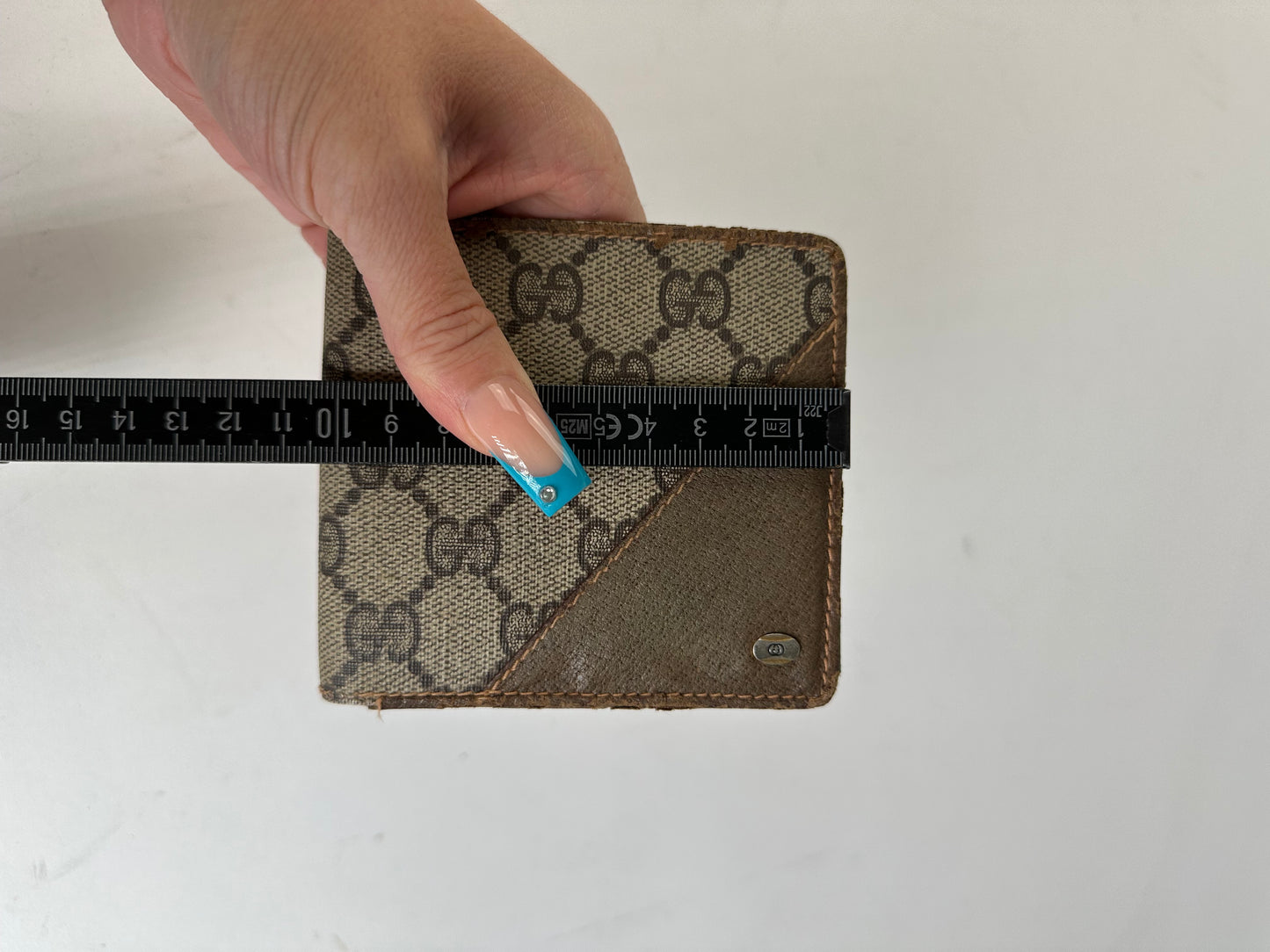 Vintage Gucci GG Canvas Leather Wallet Accessory Brown