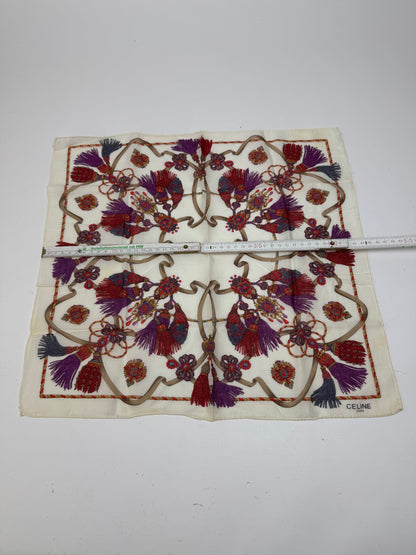 Vintage Celine scarf white red