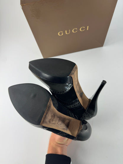 Vintage Gucci Heeled suede / patent Leather Boots EU37,5