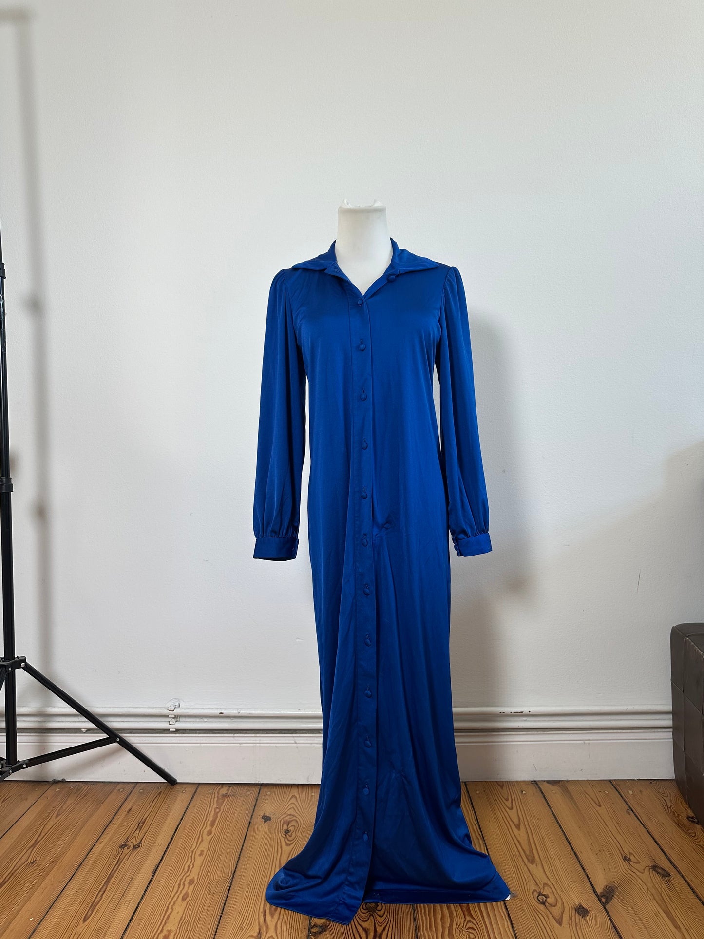 Vintage Yves Saint Laurent Bright Blue Dress c. 2000s XS