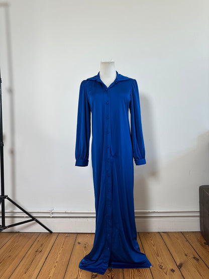 Vintage Yves Saint Laurent Bright Blue Dress c. 2000s XS