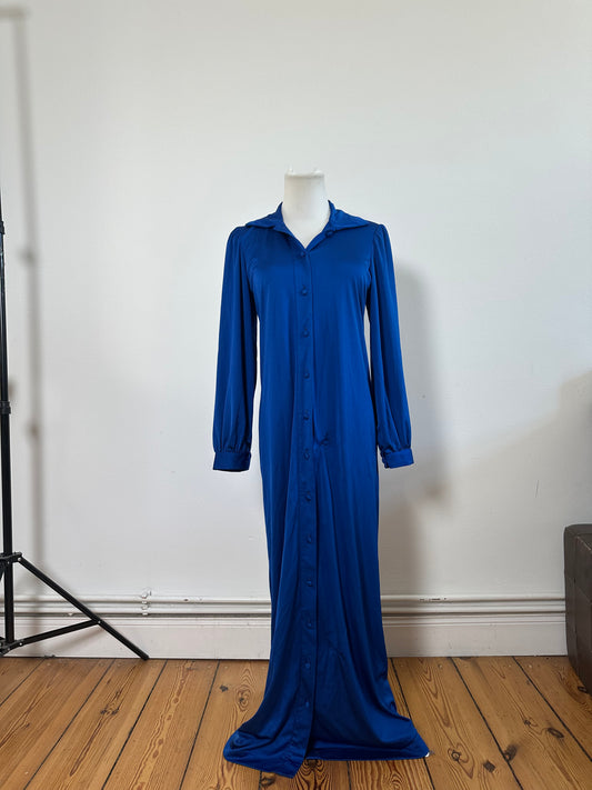 Vintage Yves Saint Laurent Bright Blue Dress c. 2000s XS
