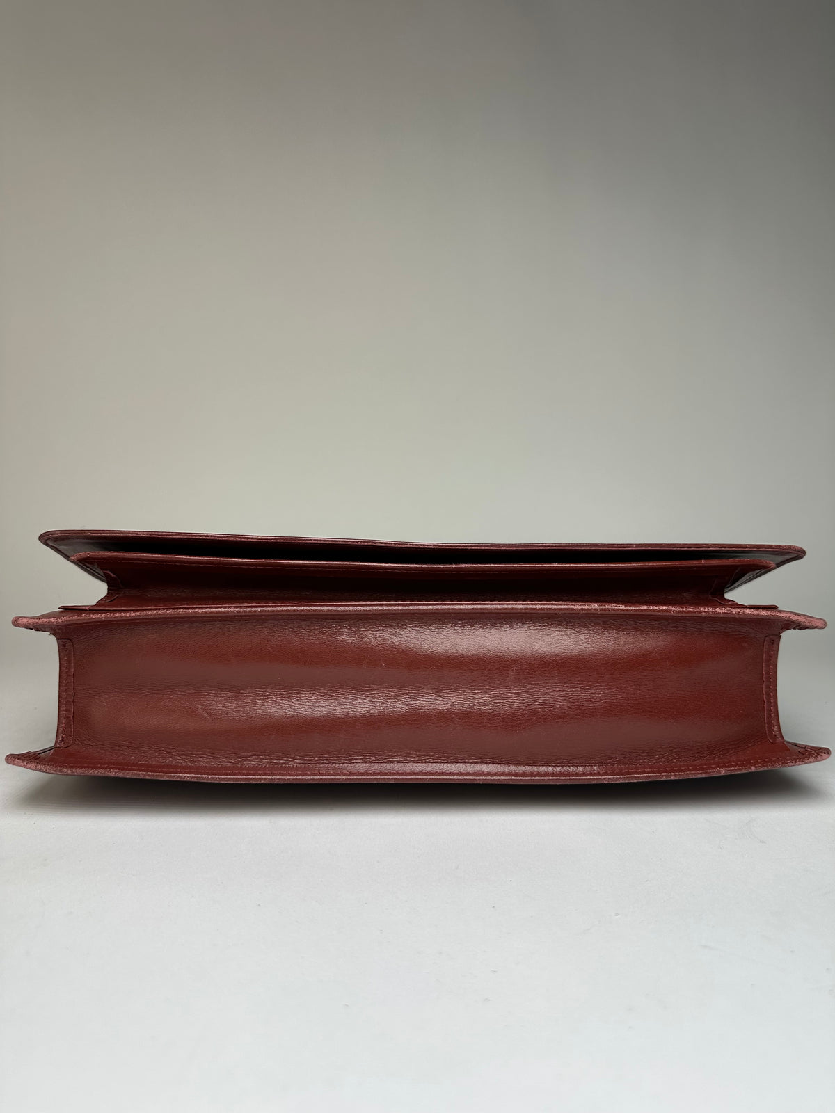 Vintage Cartier Must de Cartier Flap Crossbody Bag c. Late 1980s Burgundy