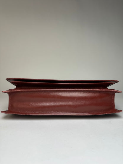 Vintage Cartier Must de Cartier Flap Crossbody Bag c. Late 1980s Burgundy