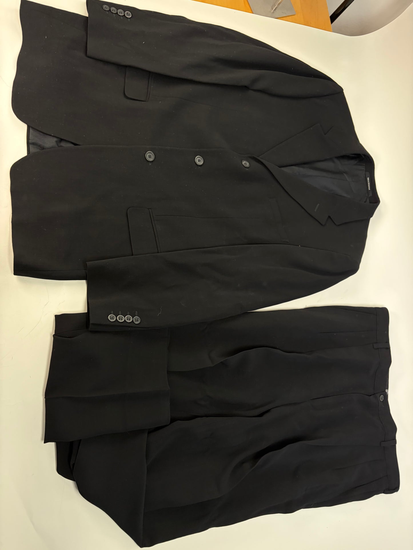 Vintage Versace Men's Wool Blend Suit Black XL