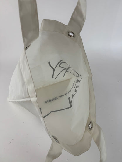 Sac cabas vintage Comme Des Garçons en polyester blanc noir