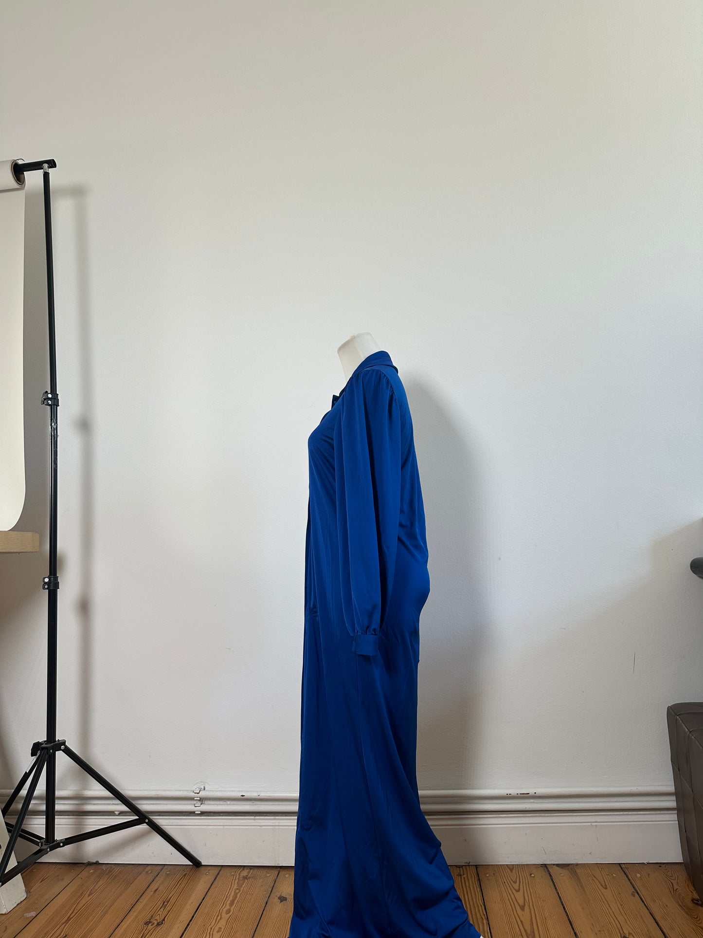 Vintage Yves Saint Laurent Bright Blue Dress c. 2000s XS