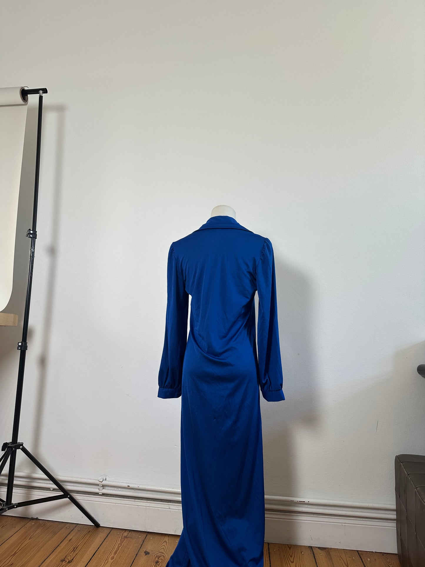 Vintage Yves Saint Laurent Bright Blue Dress c. 2000s XS
