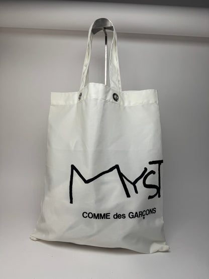 Sac cabas vintage Comme Des Garçons en polyester blanc noir