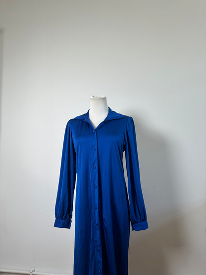 Vintage Yves Saint Laurent Bright Blue Dress c. 2000s XS