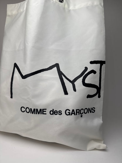 Sac cabas vintage Comme Des Garçons en polyester blanc noir
