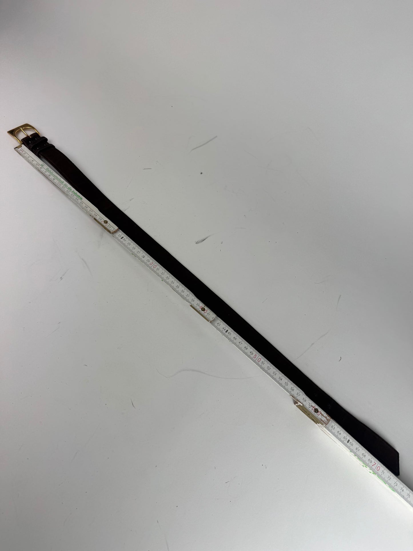 Vintage Yves Saint Laurent Suede Leather Belt Brown