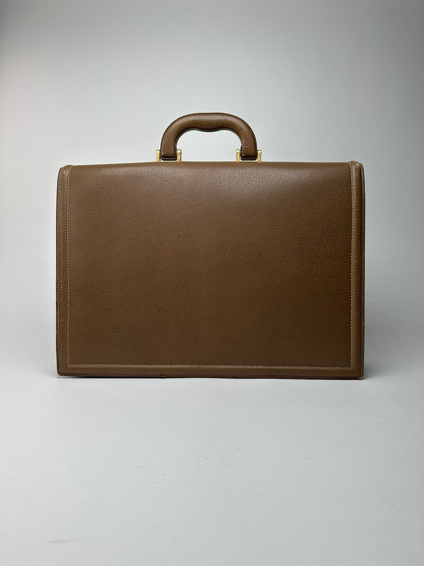 Vintage gucci leather briefcase brown