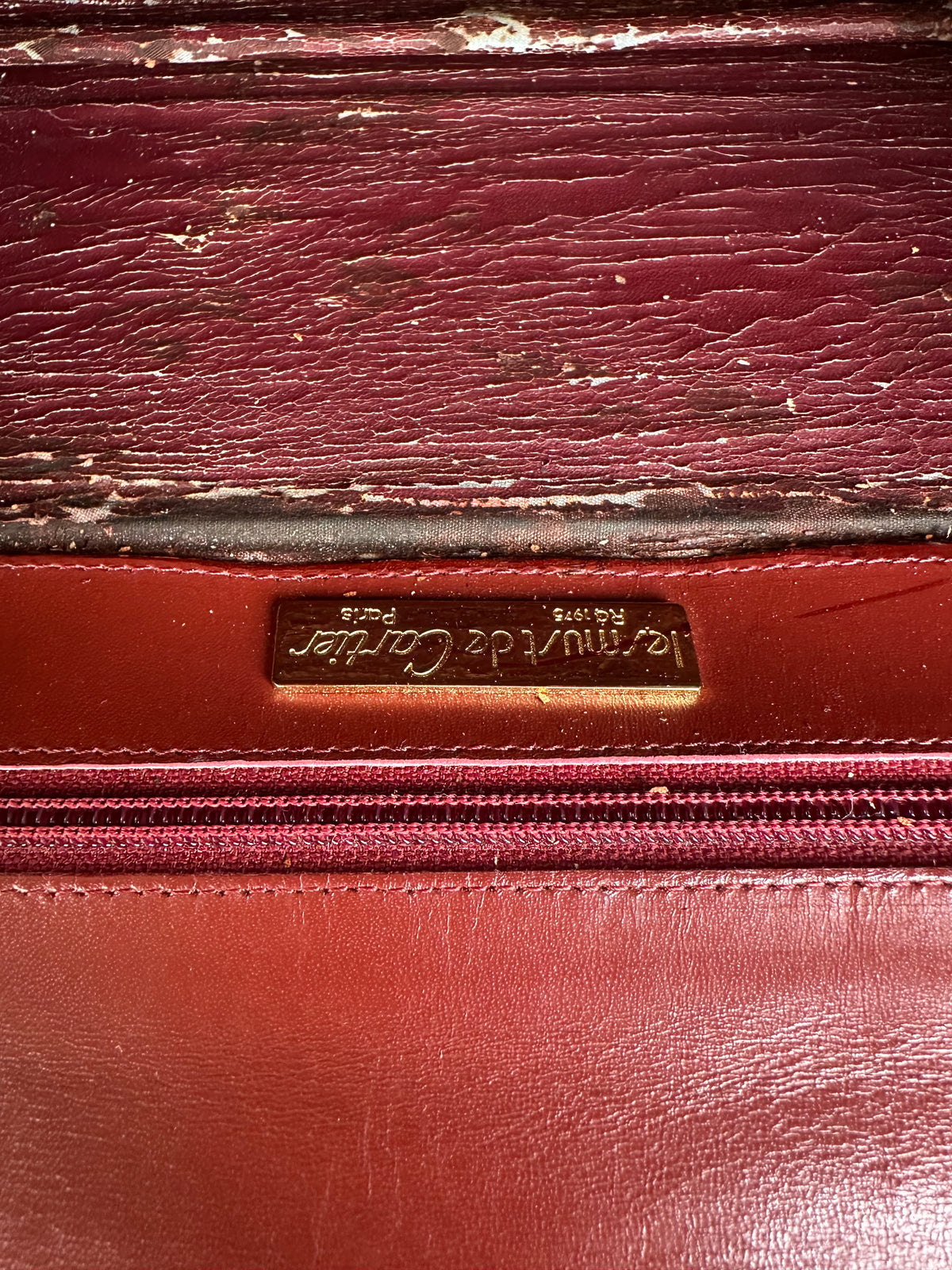 Vintage Cartier Must de Cartier Flap Crossbody Bag c. Late 1980s Burgundy