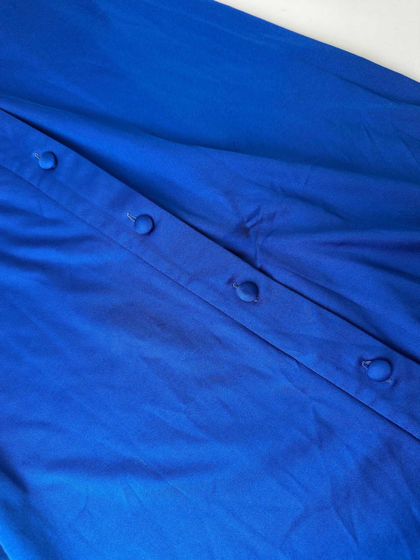 Vintage Yves Saint Laurent Bright Blue Dress c. 2000s XS