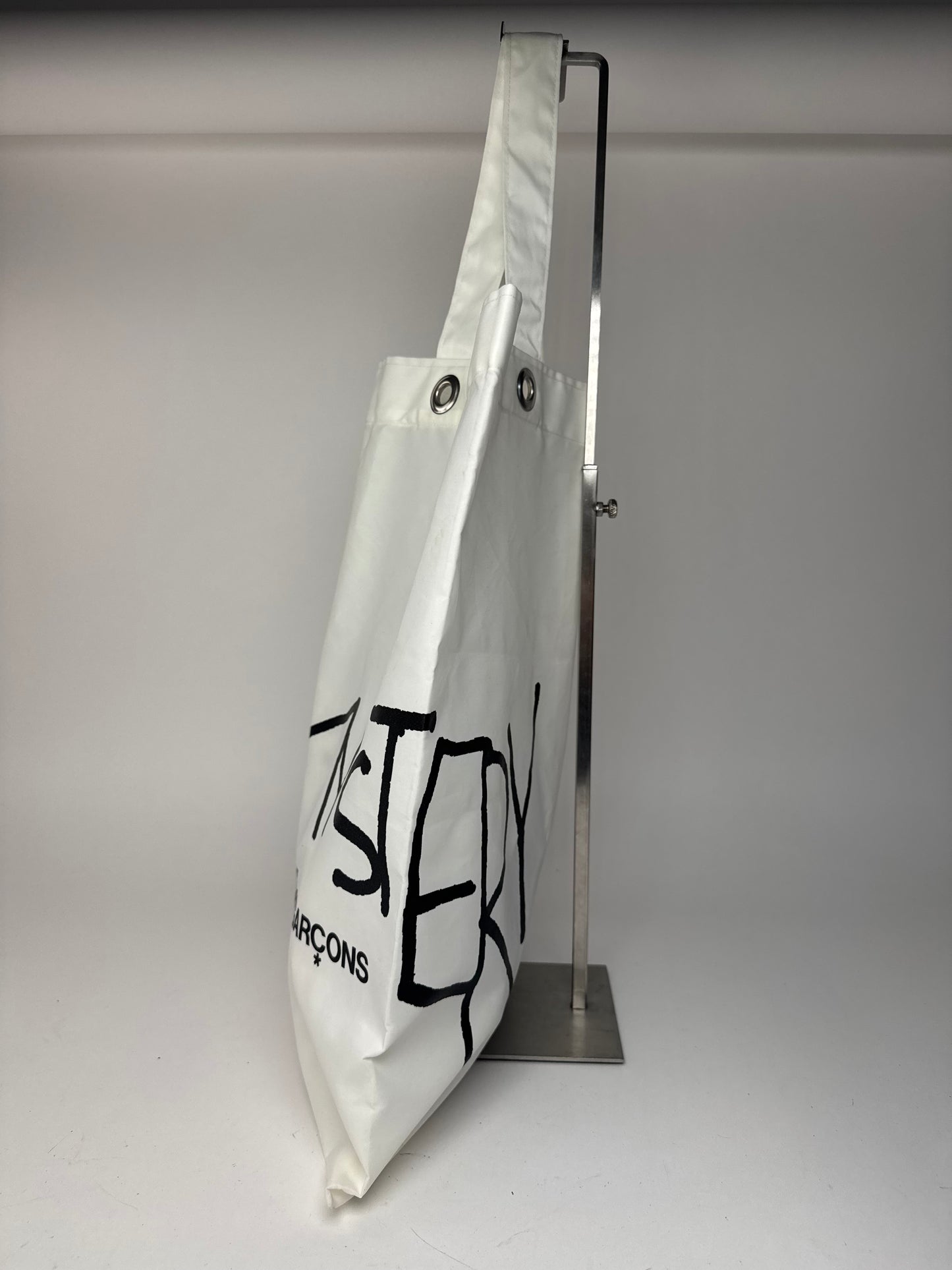 Sac cabas vintage Comme Des Garçons en polyester blanc noir