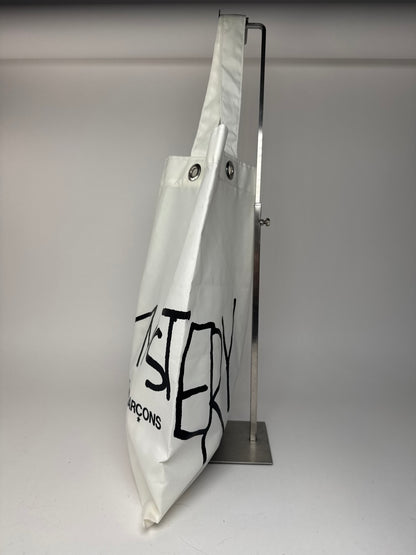 Sac cabas vintage Comme Des Garçons en polyester blanc noir