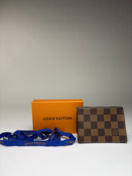 Vintage Louis Vuitton Damier Canvas Card Holder 2003 Brown