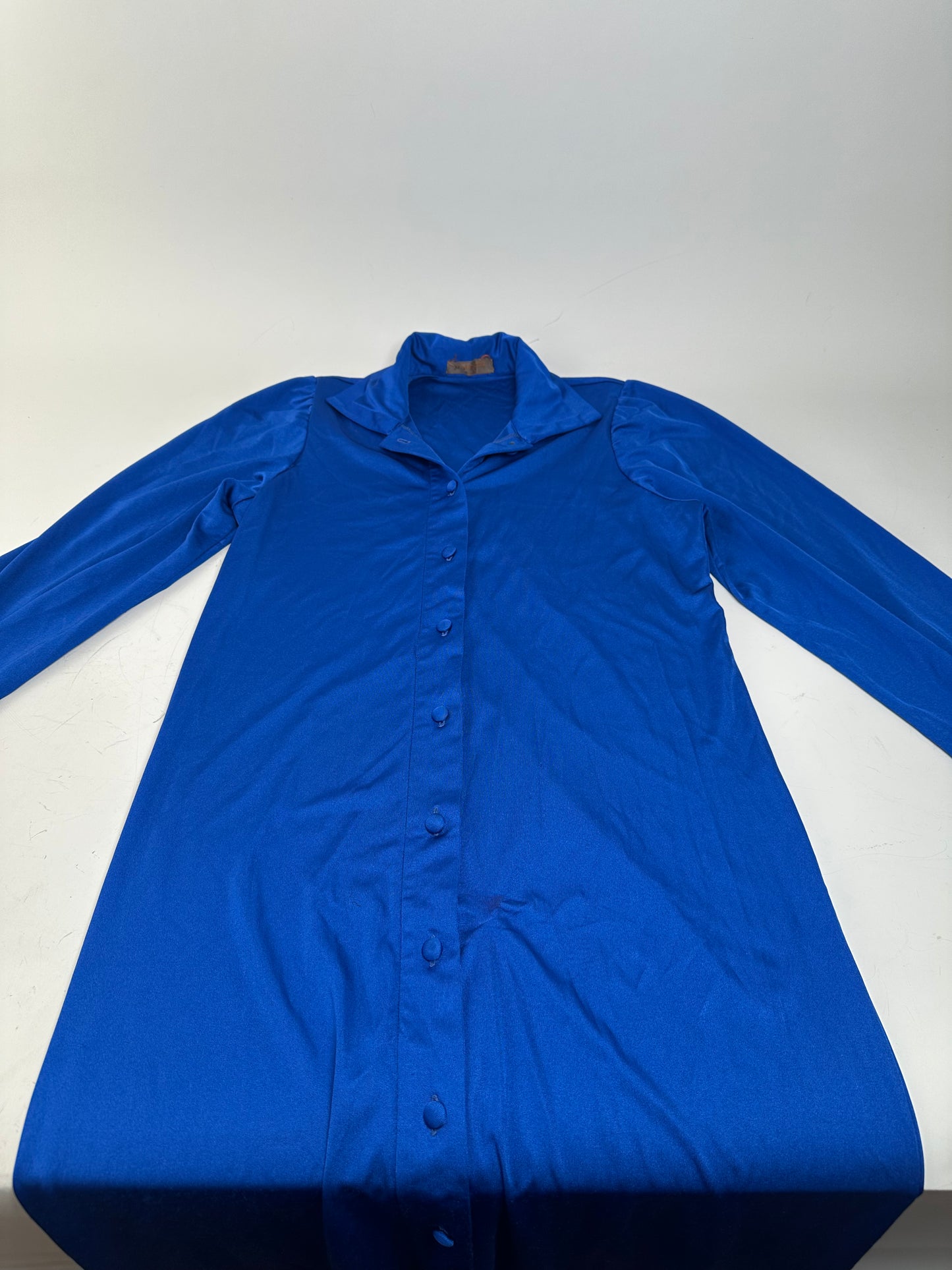 Vintage Yves Saint Laurent Bright Blue Dress c. 2000s XS