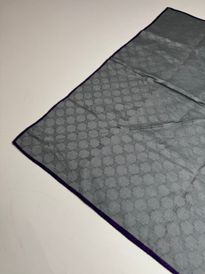 Vintage Celine Monogram Scarf Silver Blue