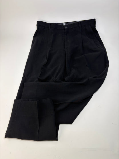 Vintage Versace Men's Wool Blend Suit Black XL