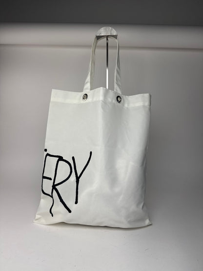 Sac cabas vintage Comme Des Garçons en polyester blanc noir