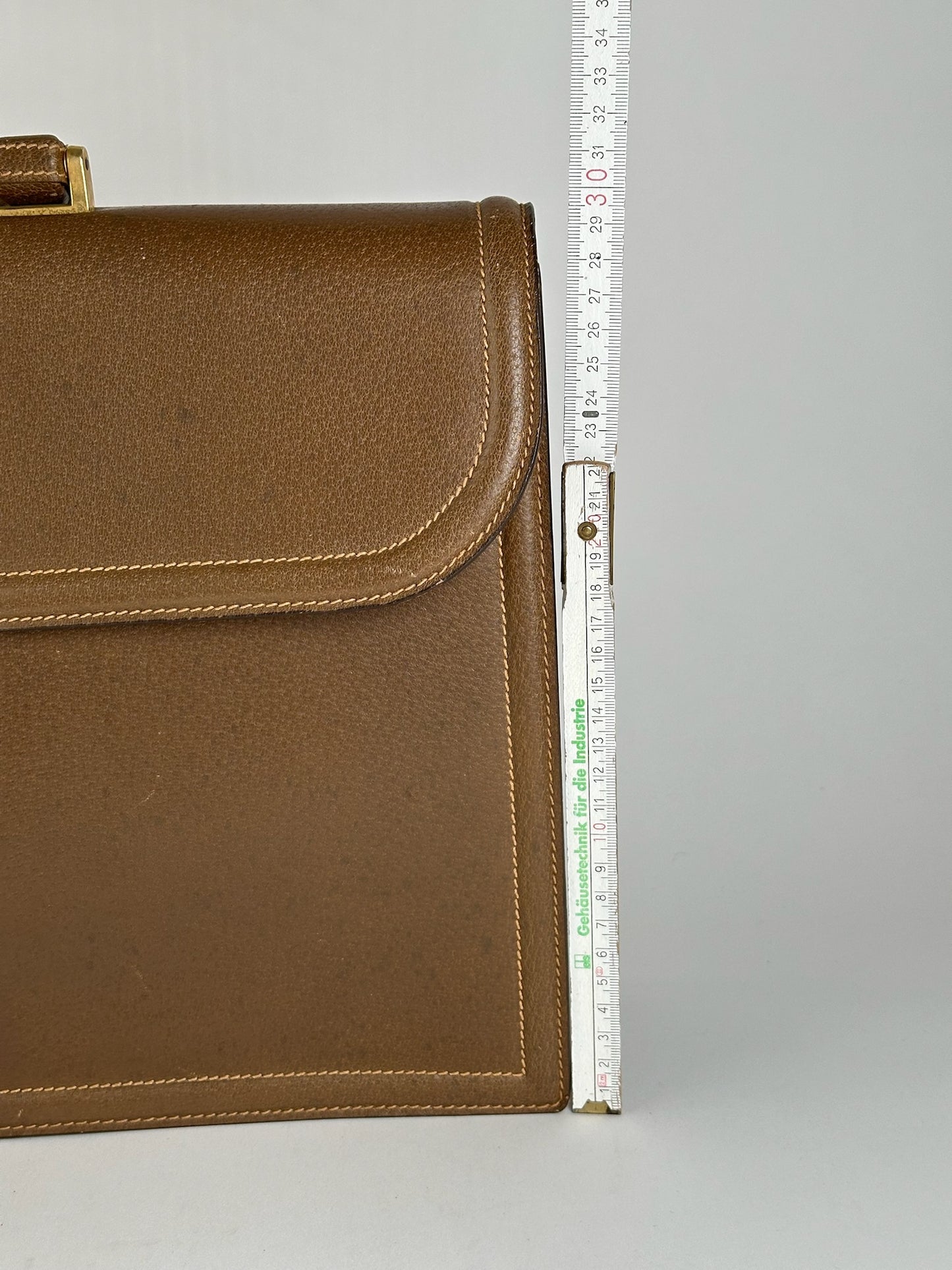 Vintage gucci leather briefcase brown