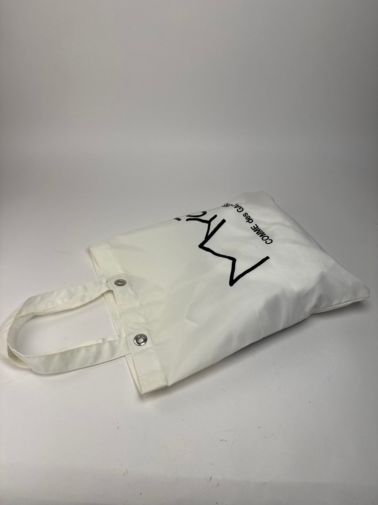 Sac cabas vintage Comme Des Garçons en polyester blanc noir