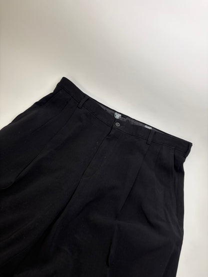 Vintage Versace Men's Wool Blend Suit Black XL