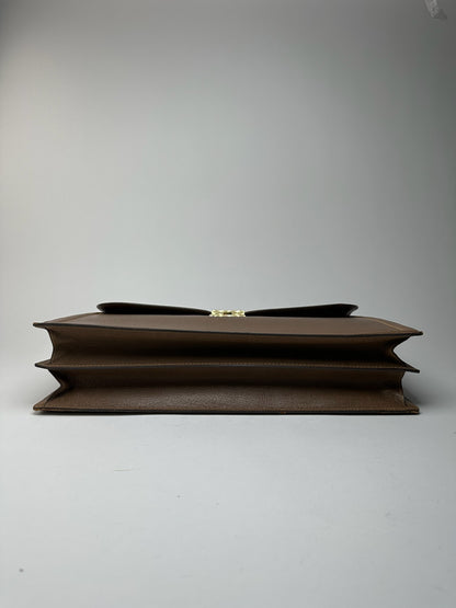 Vintage gucci leather briefcase brown
