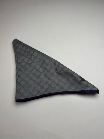 Vintage Celine Monogram Scarf Silver Blue
