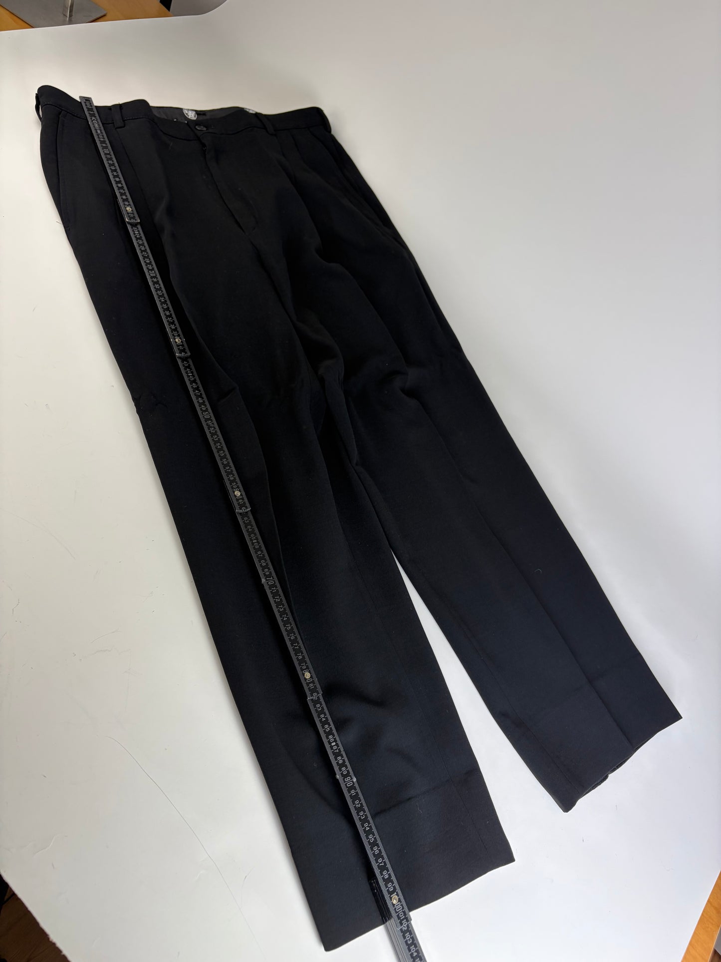 Vintage Versace Men's Wool Blend Suit Black XL