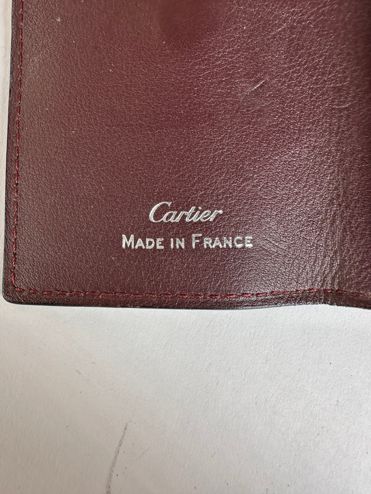 Vintage Cartier Leather Key Holder c. Late 1980s Black Burgundy