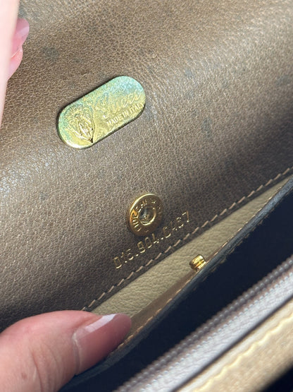 Vintage gucci leather briefcase brown