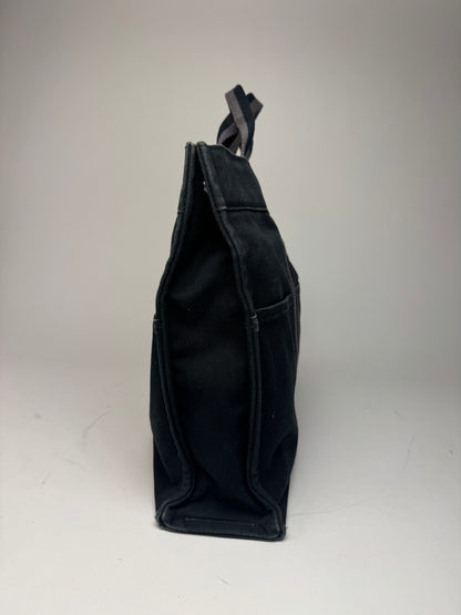 Vintage Hermes Canvas Tote Bag black