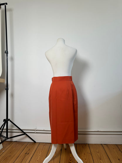 Vintage Dior Wool Skirt Rust L